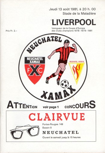 Match programme
